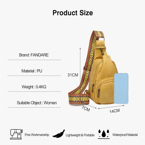 Crossbody Slingbag/Back-pack is made of soft vegan PU leather - Picture 3 of 14